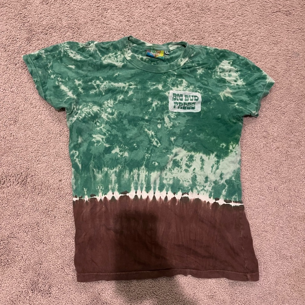 Big Bud Press Green and Brown Tie-Dye Shirt